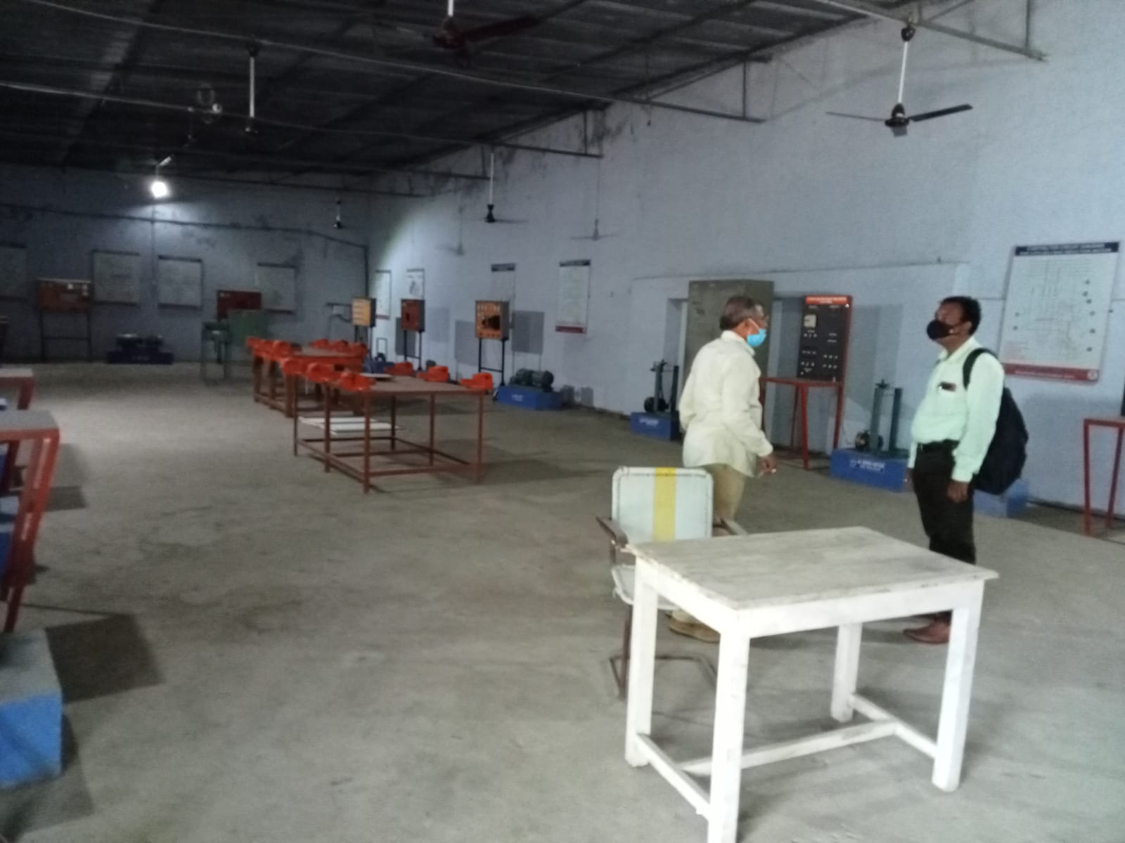 ITI workshop space showing students and lab training area