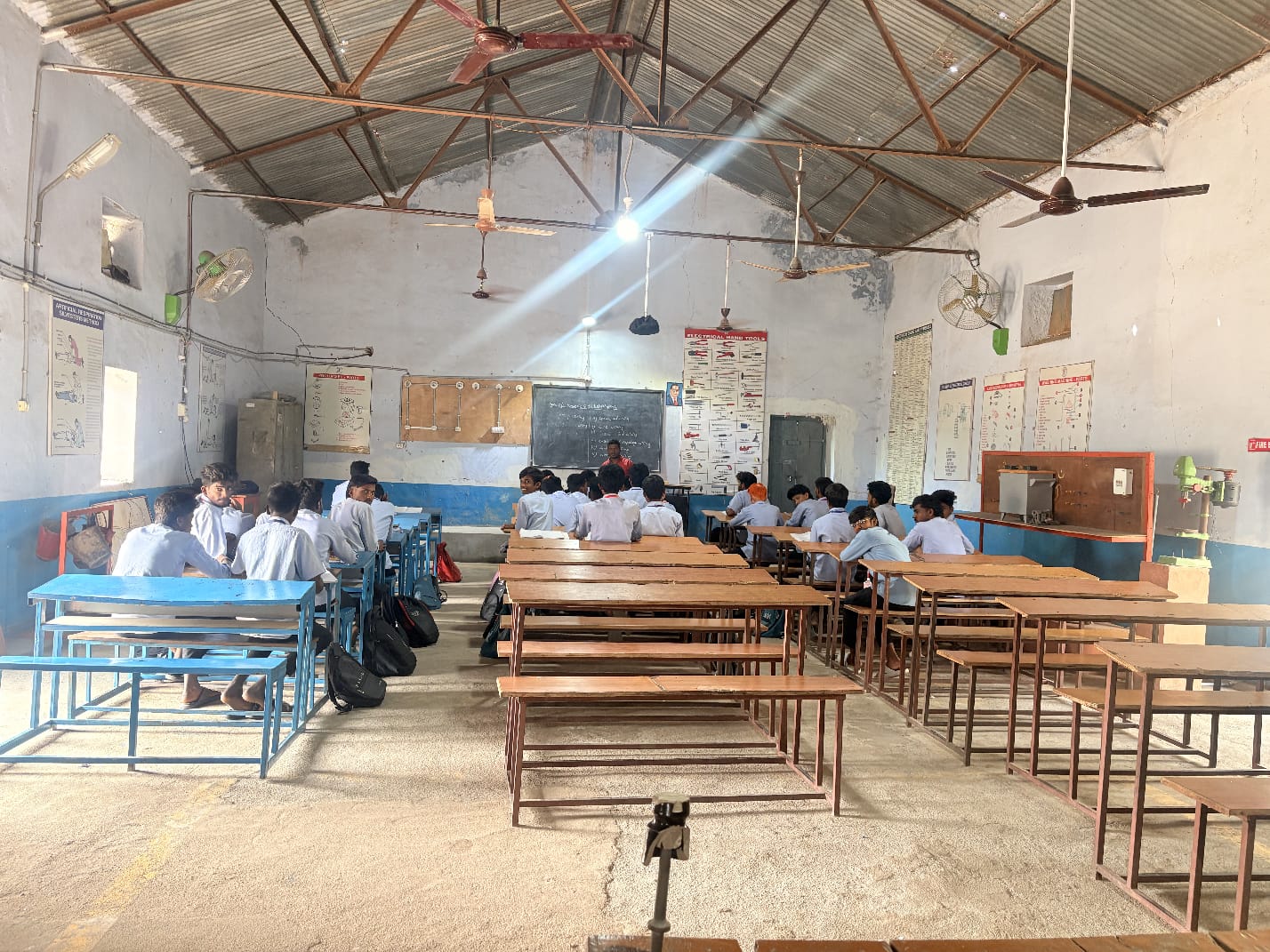 Students attending classroom session